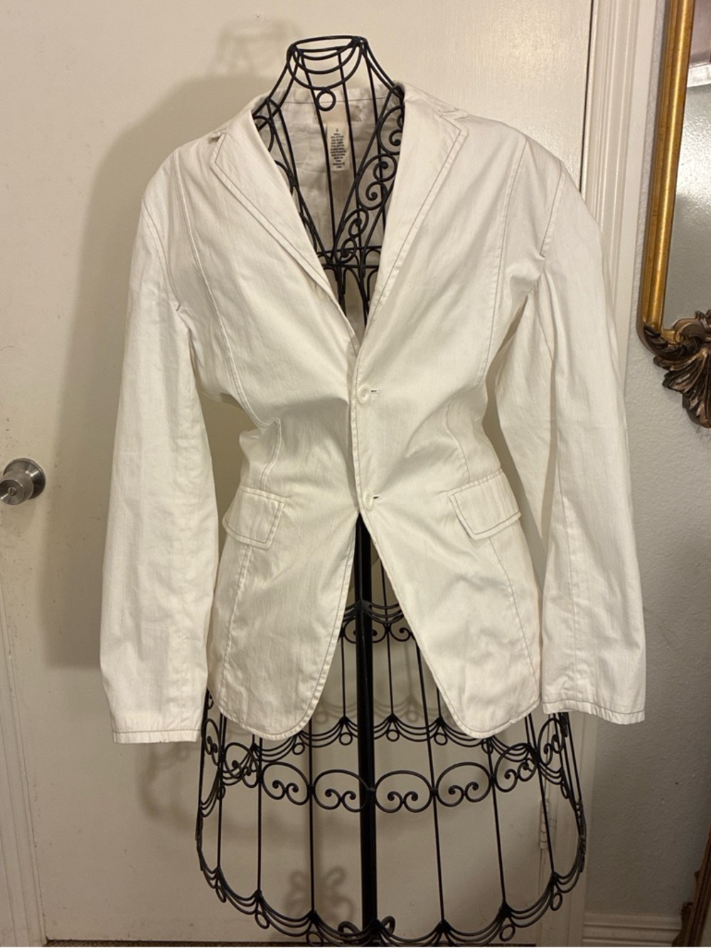 DKNY Women's White Tailored Blazer